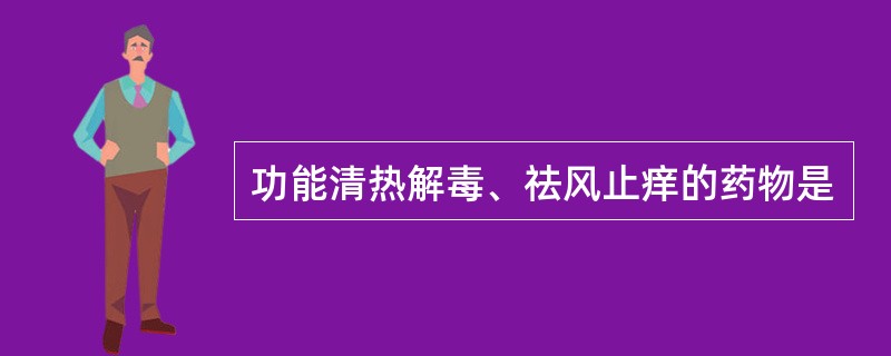 功能清热解毒、祛风止痒的药物是