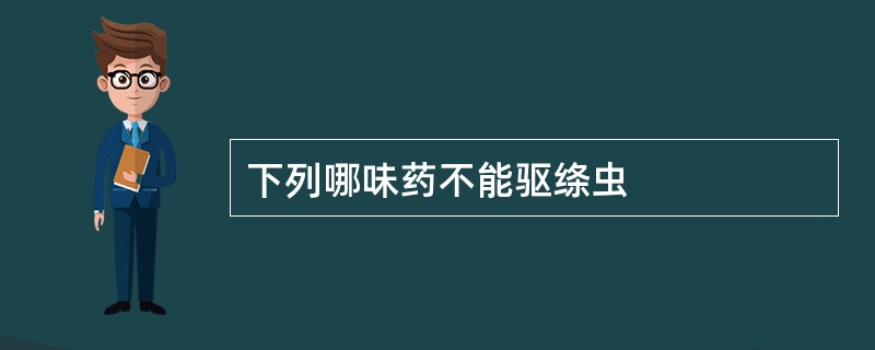 下列哪味药不能驱绦虫