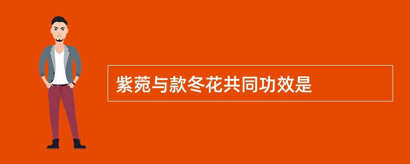 紫菀与款冬花共同功效是