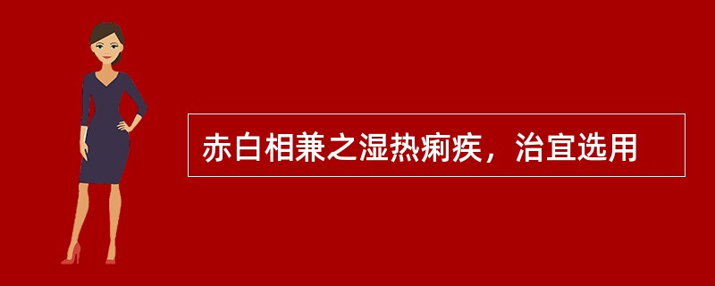 赤白相兼之湿热痢疾，治宜选用