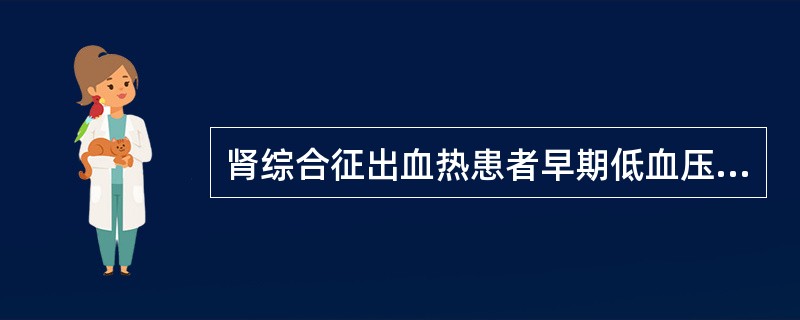 肾综合征出血热患者早期低血压的主要原因是