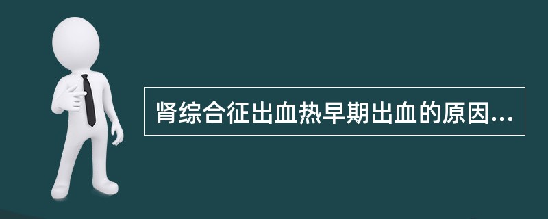 肾综合征出血热早期出血的原因主要为