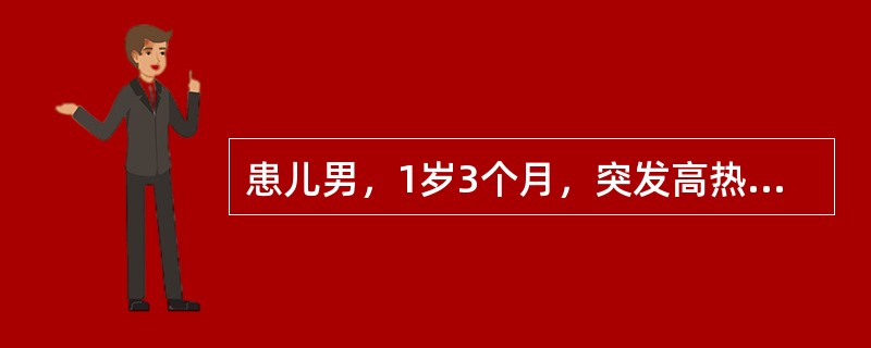 患儿男，1岁3个月，突发高热，伴咳嗽，经抗生素治疗5天无效，体温仍持续高热，中毒症状明显，面色苍白，呻吟，咳嗽，呼吸困难加重，气促，烦躁。查体：体温39℃，呼吸62次/分，心率172次/分，皮肤有荨麻