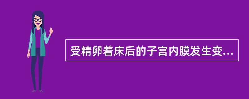 受精卵着床后的子宫内膜发生变化后，称之为