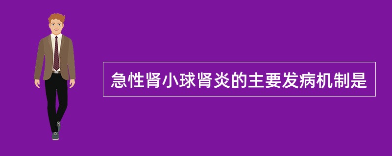 急性肾小球肾炎的主要发病机制是