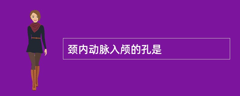 颈内动脉入颅的孔是