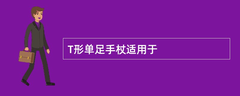 T形单足手杖适用于