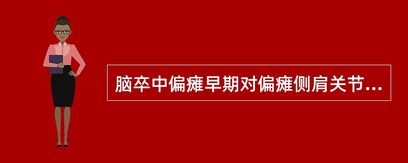 脑卒中偏瘫早期对偏瘫侧肩关节只能做无痛苦的活动，其目的是