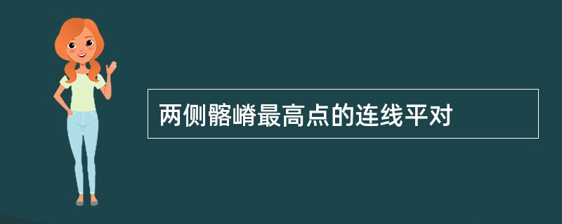 两侧髂嵴最高点的连线平对