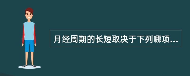 月经周期的长短取决于下列哪项因素