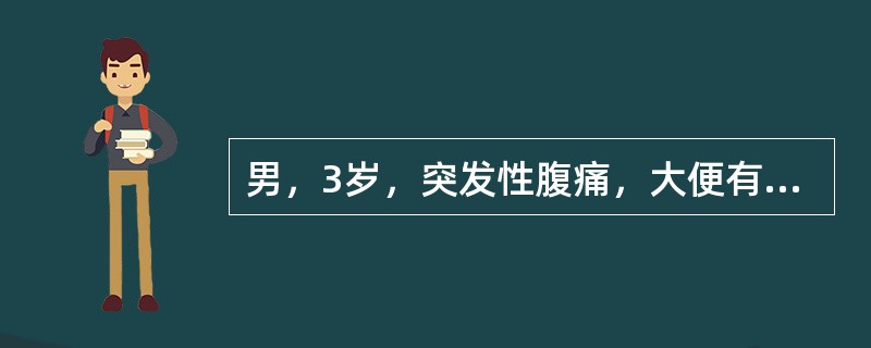 男，3岁，突发性腹痛，大便有血，腹部可触及包块，最有可能的诊断