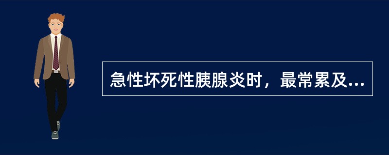 急性坏死性胰腺炎时，最常累及的器官是