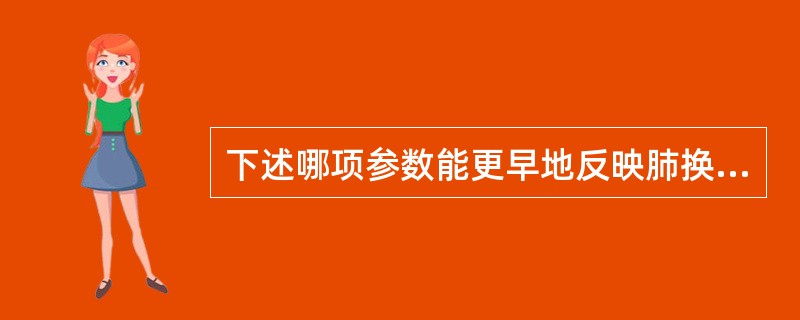 下述哪项参数能更早地反映肺换气功能障碍