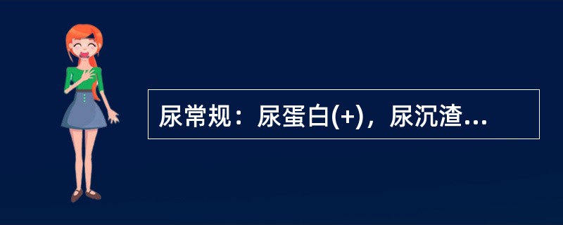 尿常规：尿蛋白(+)，尿沉渣：RBC8～10个/HP，WBC20～30个/HP，透明管型0～1个/HP，应诊断为