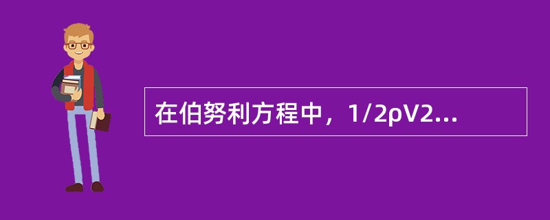 在伯努利方程中，1/2ρV2代表的是（　　）。