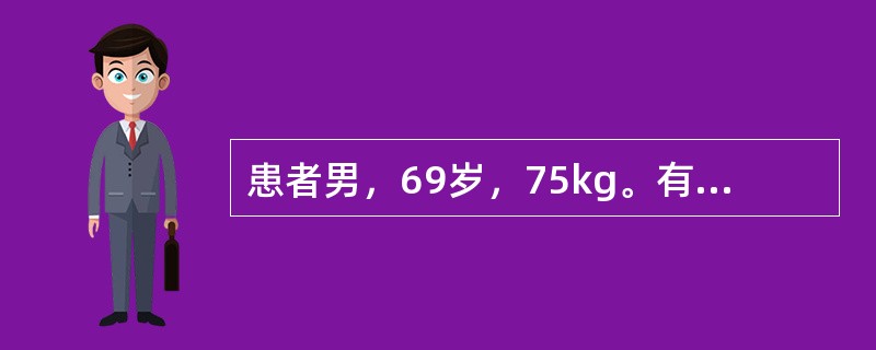 患者男，69岁，75kg。有高血压病史10余年，间断服用降压药，术前BP165/95mmHg，心电图示心肌缺血，左室高电压。其余检查未见异常。拟腰-硬联合麻醉下行经尿道前列腺电切术(TURP)。提示：