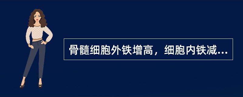 骨髓细胞外铁增高，细胞内铁减少见于