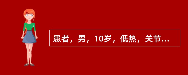 患者，男，10岁，低热，关节疼痛、鼻出血1周。体检：颈部淋巴结肿大，肝、脾肋下0cm，有胸骨压痛；血红蛋白70g／L，白细胞5×109／L，中性粒细胞30%，淋巴细胞20%，原始细胞50%，血小板20