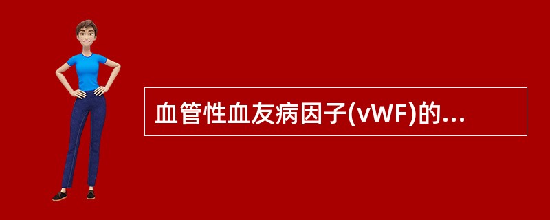 血管性血友病因子(vWF)的生理功能为（　　）。