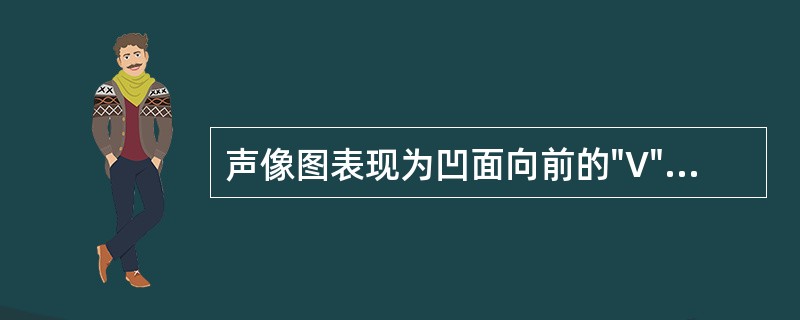 声像图表现为凹面向前的"V"字形膜状回声改变，见于下列何种疾病