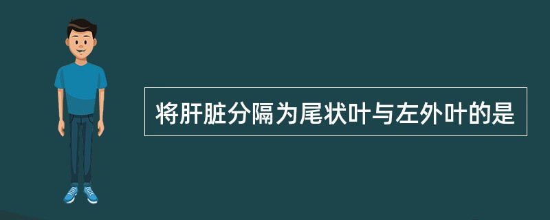 将肝脏分隔为尾状叶与左外叶的是