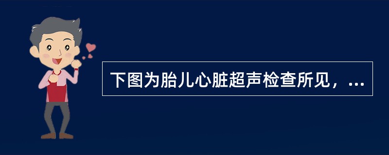 下图为胎儿心脏超声检查所见，最可能的诊断是<img border="0" style="width: 254px; height: 192px;" src