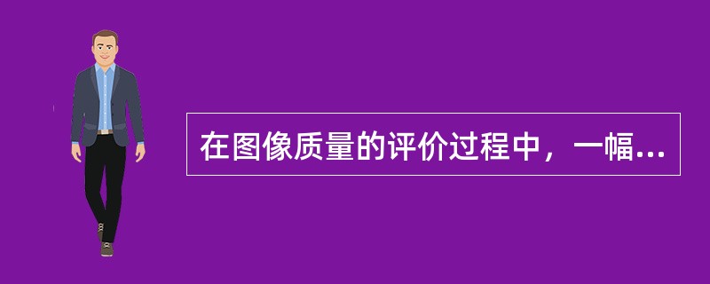 在图像质量的评价过程中，一幅好的图像应具备下列哪项？（　　）