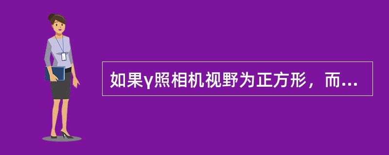 如果γ照相机视野为正方形，而且视野将数字图像完整填充。粗略计算像素宽度的方法是（　　）。