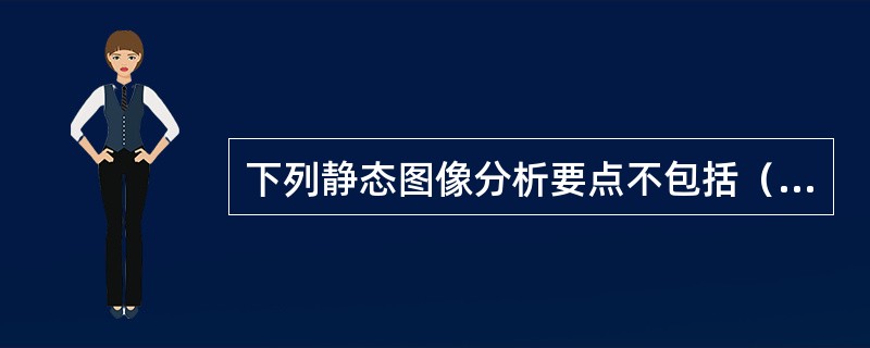 下列静态图像分析要点不包括（　　）。