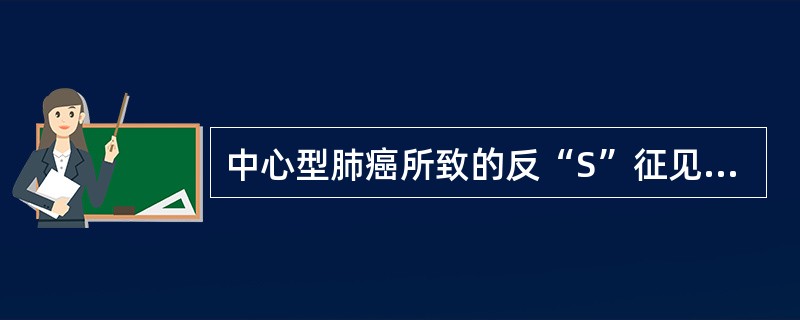 中心型肺癌所致的反“S”征见于（　　）。