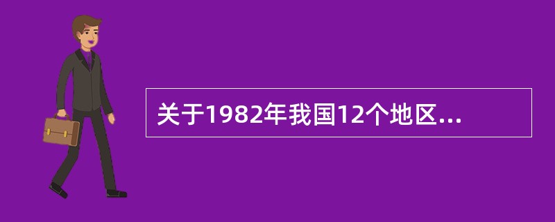 关于1982年我国12个地区精神疾病流行病学调查精神分裂症患病率，正确的是