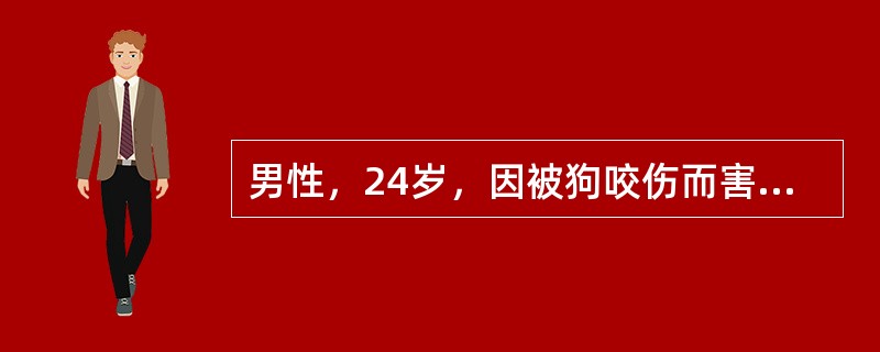 男性，24岁，因被狗咬伤而害怕狗，并担心自己得了狂犬病，虽然及时注射疫苗并经医生反复证实不会得狂犬病，仍惴惴不安。<br />如果精神检查时患者说他被狗咬伤是有人故意安排的陷阱，那条狗肯定