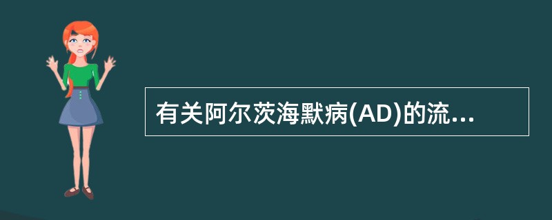 有关阿尔茨海默病(AD)的流行病学以下哪项错误（　　）。