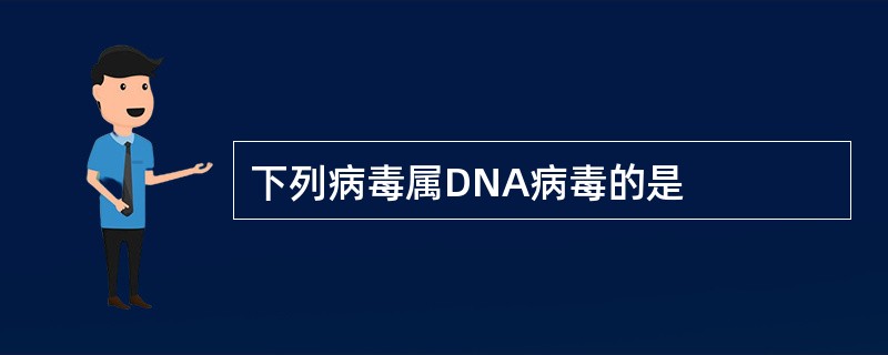 下列病毒属DNA病毒的是