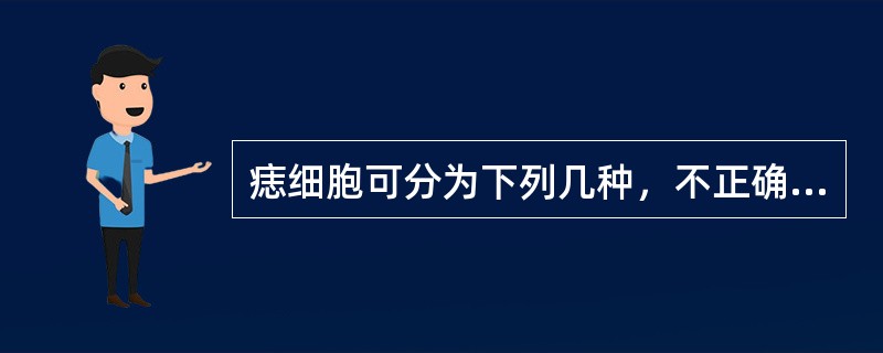 痣细胞可分为下列几种，不正确的是（　　）。