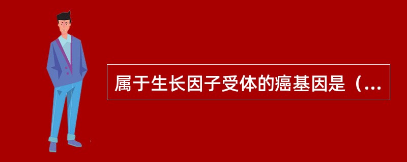 属于生长因子受体的癌基因是（　　）。