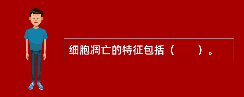 细胞凋亡的特征包括（　　）。