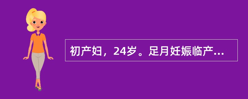 初产妇，24岁。足月妊娠临产9小时。破膜3小时。检查宫口开全，S+4，羊水黄绿色，胎心168次/分，枕右前位，无头盆不称征象。本例正确的处理是