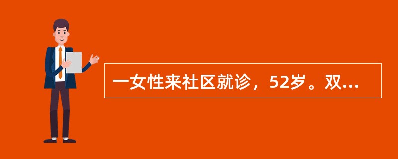 一女性来社区就诊，52岁。双手关节反复肿痛伴晨僵1年余，近两年来疼痛加重伴晨僵，活动后可缓解。首先考虑的诊断是（　　）。