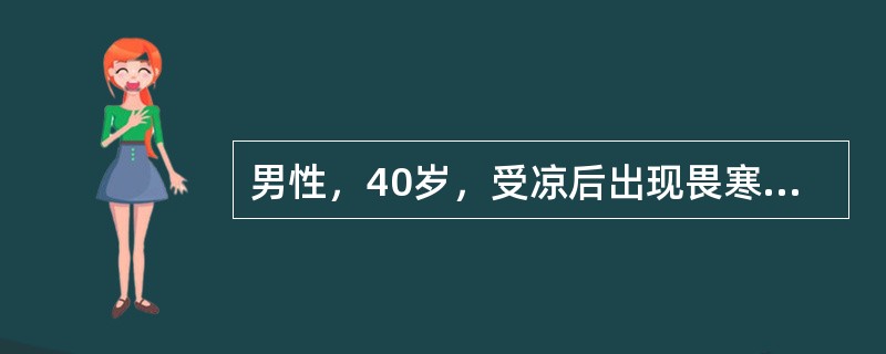 男性，40岁，受凉后出现畏寒，高热、咳嗽，胸痛1周，咳铁锈色痰2天，X线示：右上肺大片密度一致阴影，WBC18×109/L。该病人最可能的诊断是（　　）。