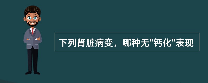 下列肾脏病变，哪种无"钙化"表现