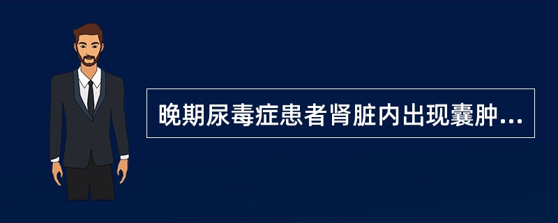 晚期尿毒症患者肾脏内出现囊肿病变的原因是（　　）。