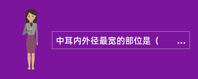 中耳内外径最宽的部位是（　　）。