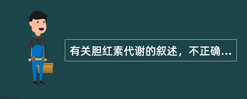 有关胆红素代谢的叙述，不正确的是（　　）。