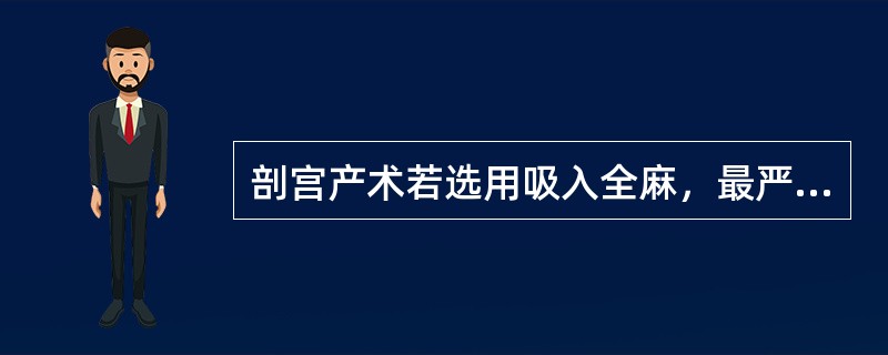 剖宫产术若选用吸入全麻，最严重的并发症可能是