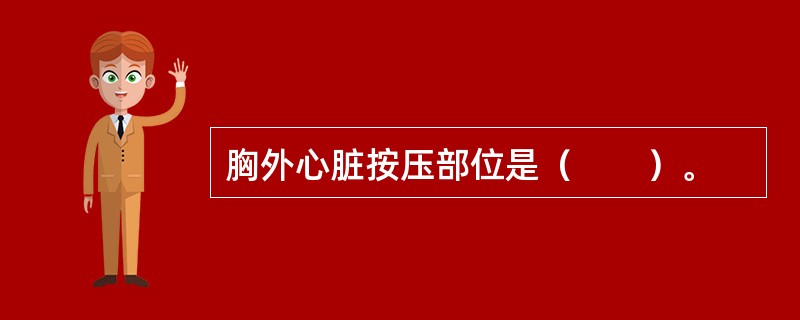 胸外心脏按压部位是（　　）。