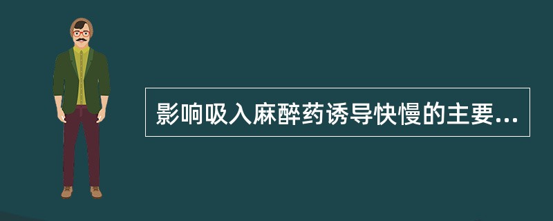 影响吸入麻醉药诱导快慢的主要因素包括（　　）。