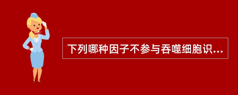 下列哪种因子不参与吞噬细胞识别病原体？（　　）