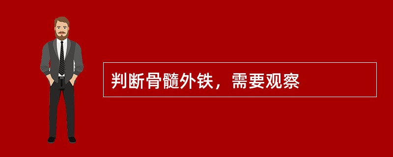 判断骨髓外铁，需要观察