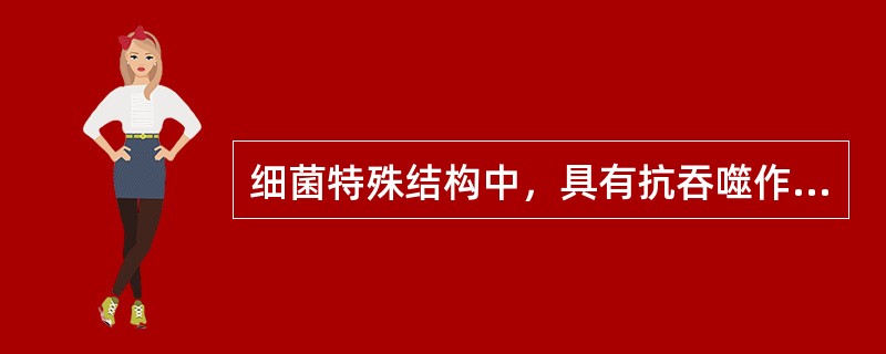 细菌特殊结构中，具有抗吞噬作用的是